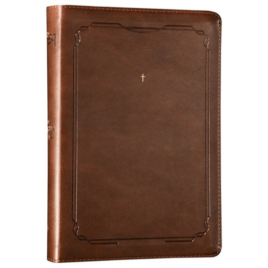Bíblia The Purpose Book | A21 | Capa Couro Soft Marrom Cruz