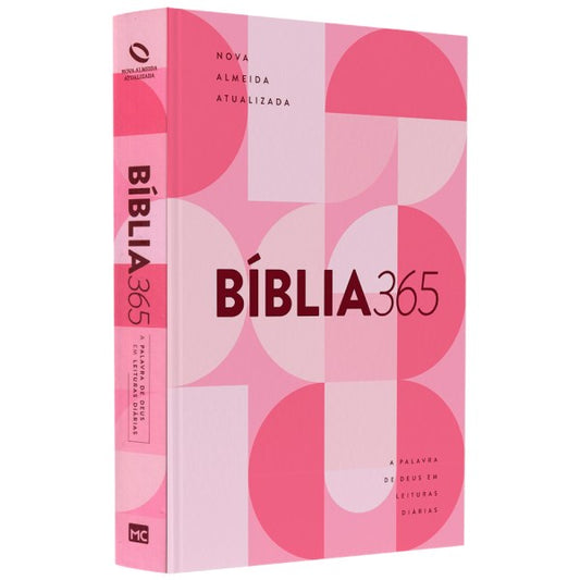 Bíblia 365 Rosa Feminina | NAA | Letra Grande | Capa Dura