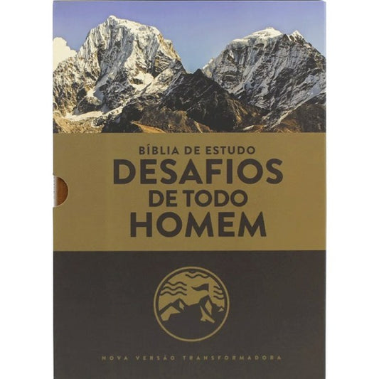 Biblia Sagrada de Estudio Desafíos de Todo Hombre | NVT | Marrón (Pedido 30 a 45 días)