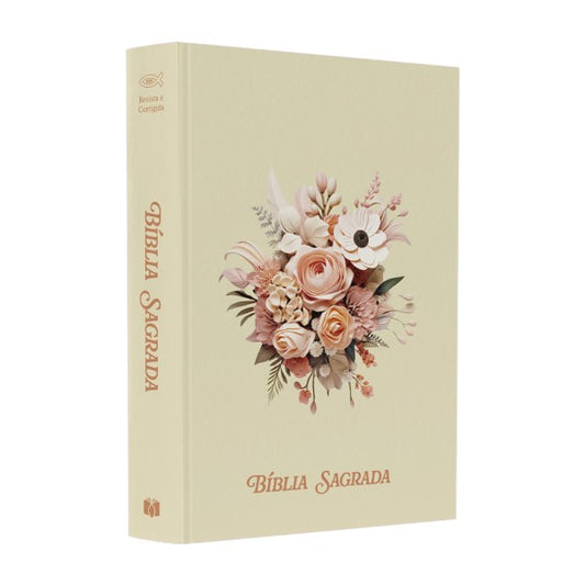 Bíblia Sagrada Pequena | ARC | Capa Brochura Buquê de Flores