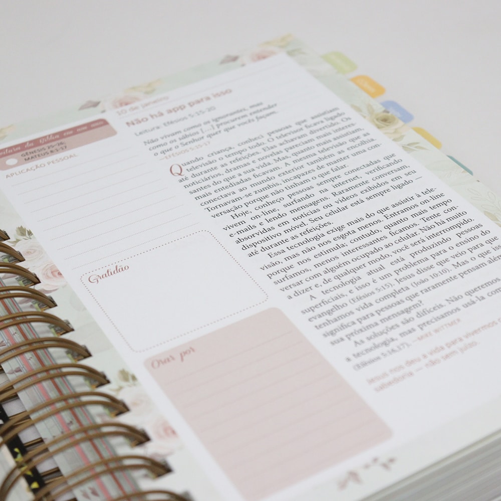 Planner Meu Plano com Deus | Coração Puro | Capa Dura Espiral