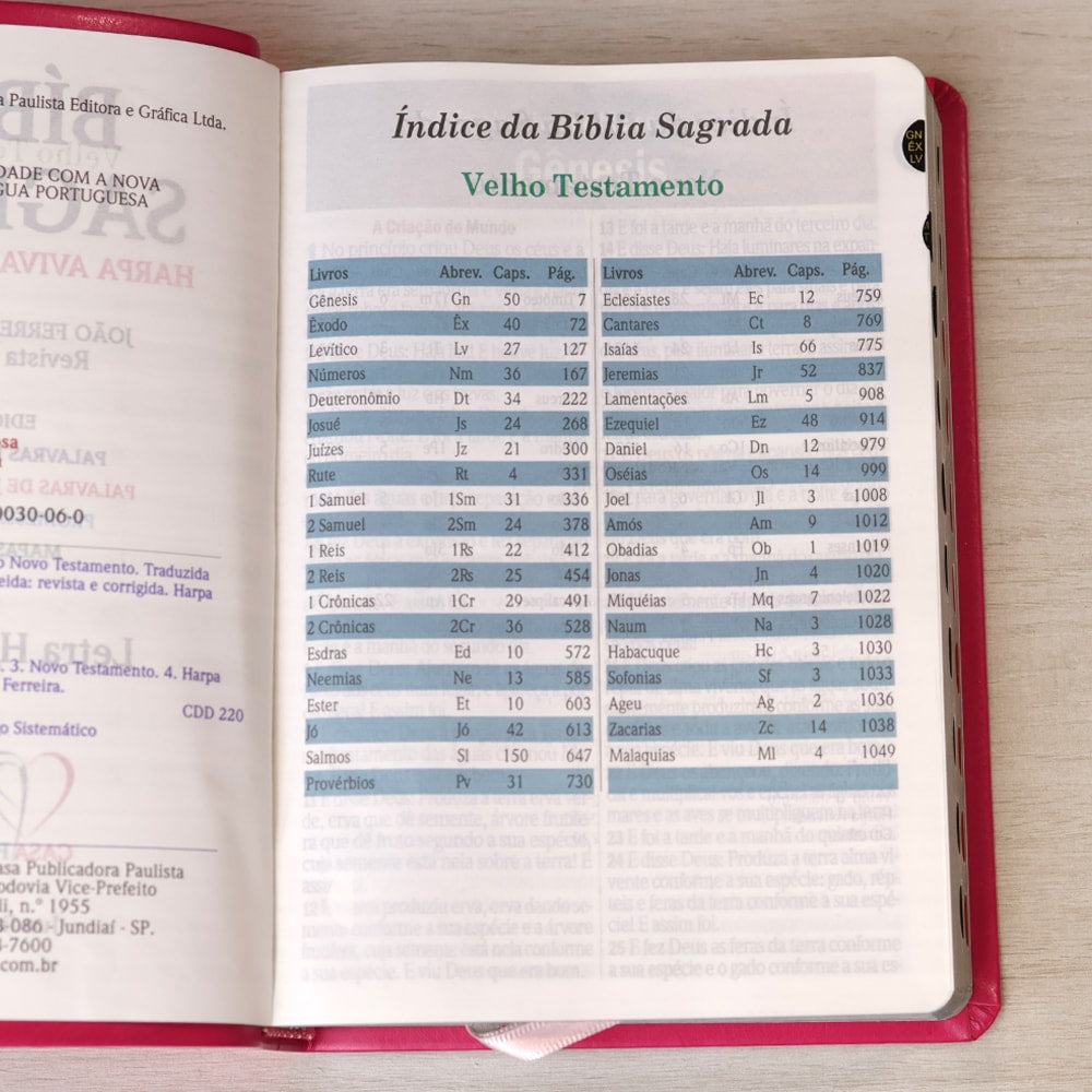 Bíblia Sagrada | Letra Hipergigante | ARC | Harpa Avivada e Corinhos | Capa PU Luxo Floral Dália Pink