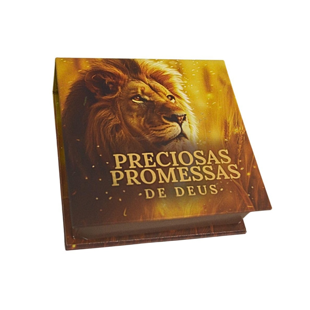 Preciosas Promessas de Deus Pedrinhas Feminina | Caixinha de Promessas | Leão Dourado