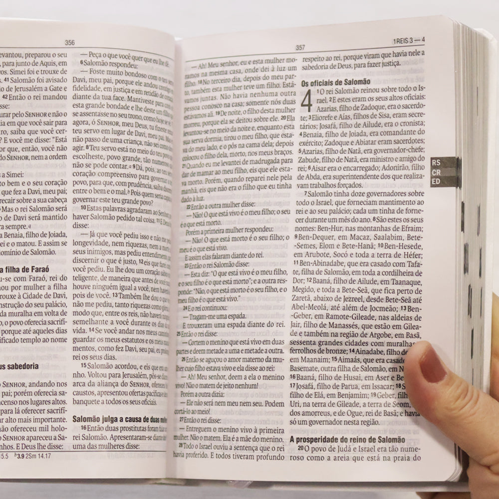 Bíblia Sagrada Casamento | ARA | Letra Grande | Capa Luxo Branca