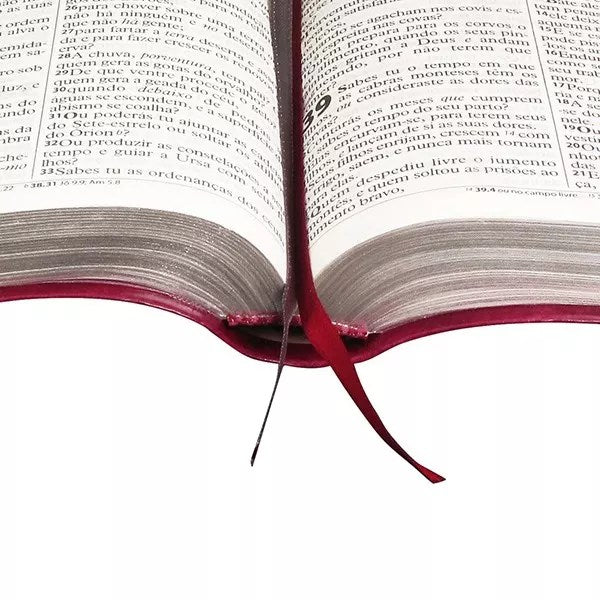 Bíblia Sagrada | Letra Gigante | ARC | Capa Couro Púrpura Nobre Luxo | c/ Índice