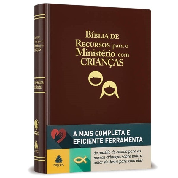 Bíblia de Recursos para o Ministério com Crianças | Apec | ARA | Marrom Luxo