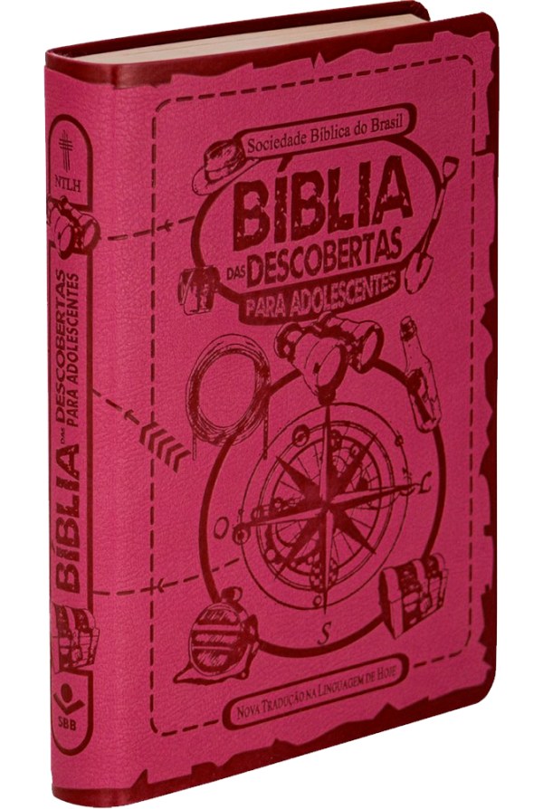 Bíblia das Descobertas para Adolescentes | Letra Normal | NTLH | Capa Luxo Rosa