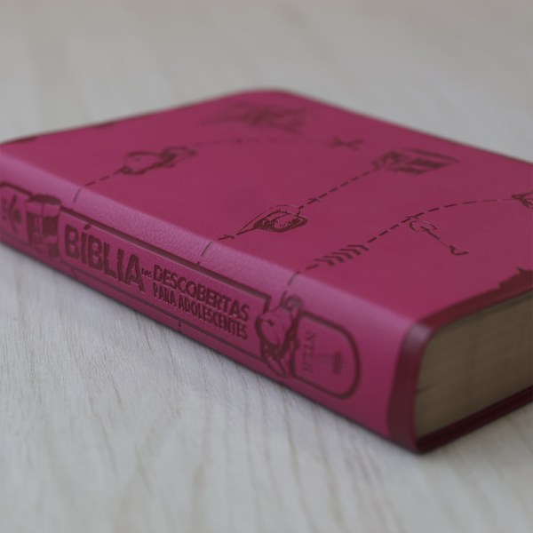 Bíblia das Descobertas para Adolescentes | Letra Normal | NTLH | Capa Luxo Rosa