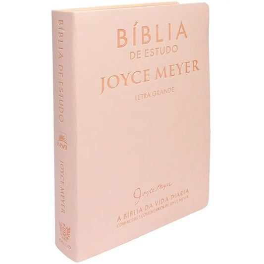 Bíblia De Estudo Joyce Meyer | NVI | Letra Grande | Capa Luxo Nude
