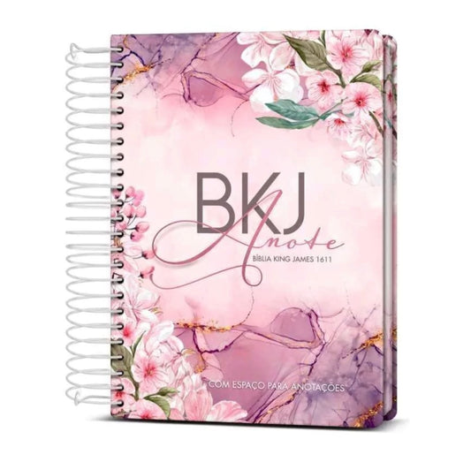 Biblia King James 1611 anota flores moradas (Pedido 30 a 45 días)