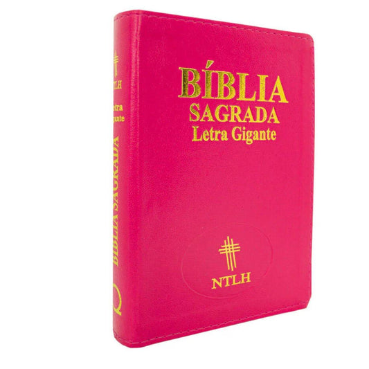 Bíblia Sagrada Letra Gigante NTLH Pink Com Índice