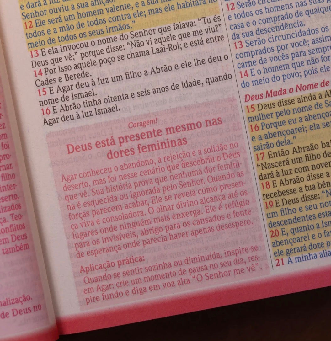 Bíblia de Estudo Para o Cotidiano da Mulher | NVA | Full Collor | Capa Dura Preta Com Dálias