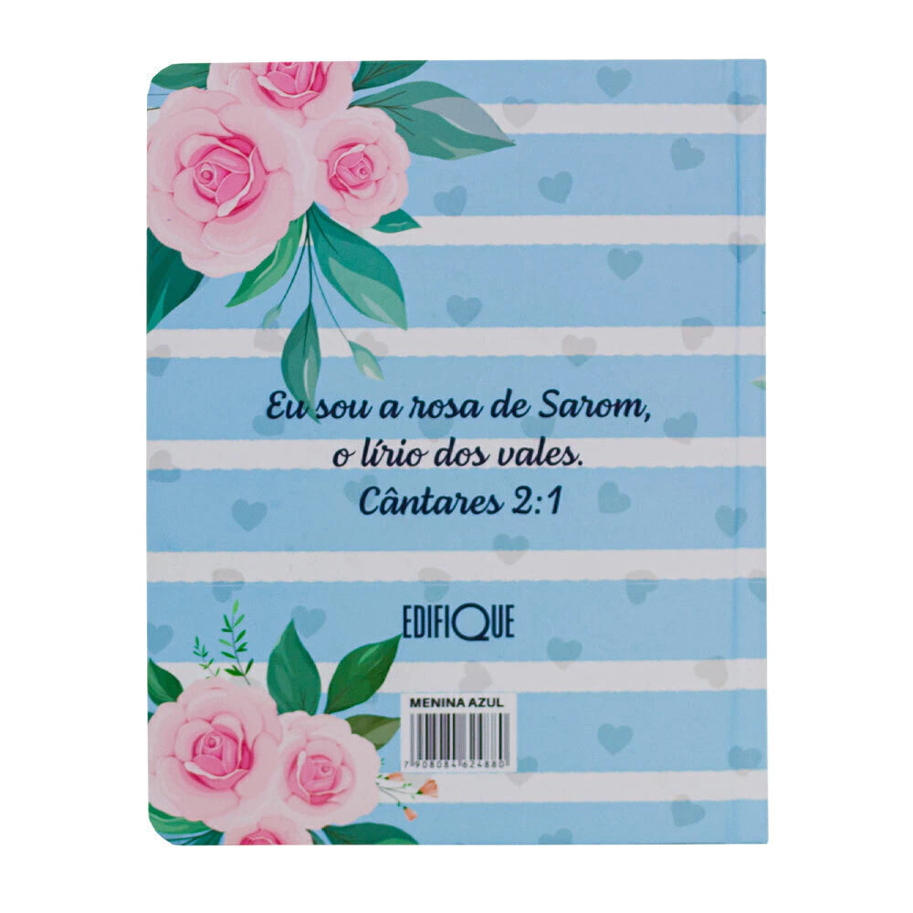 Bíblia Sagrada NVA - Letra Grande - Textos Coloridos - Capa Dura Menina Azul