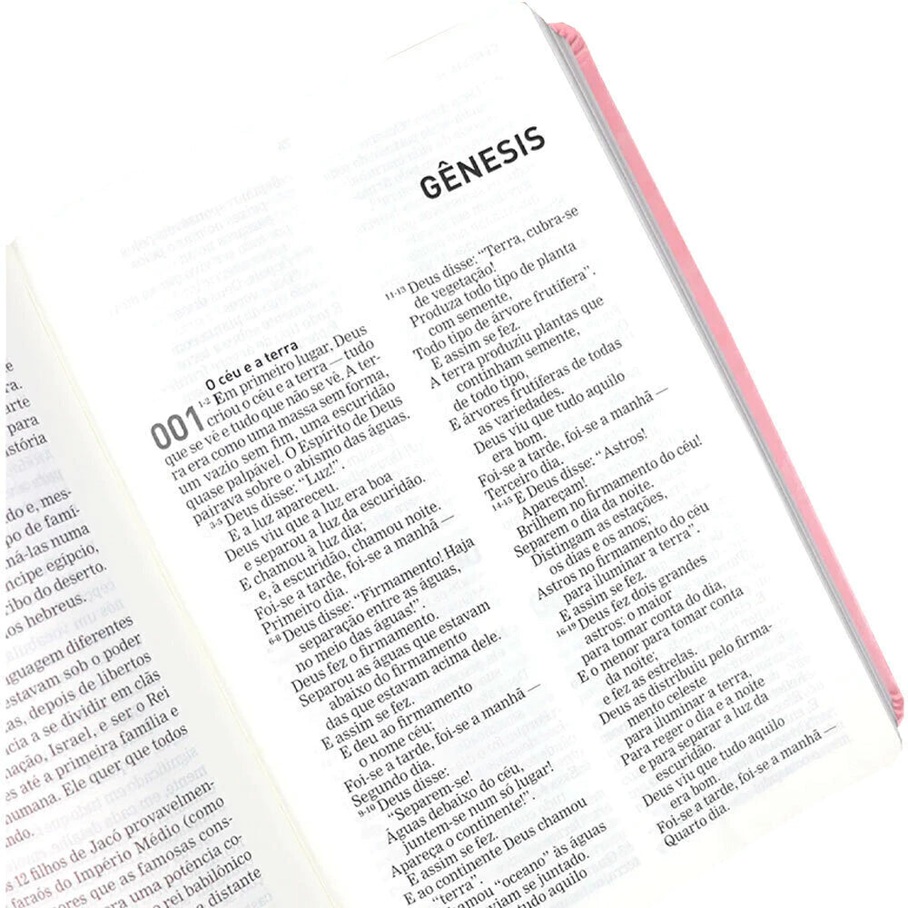 Bíblia Sagrada A Mensagem - Letra Gigante - Capa Luxo Rosa