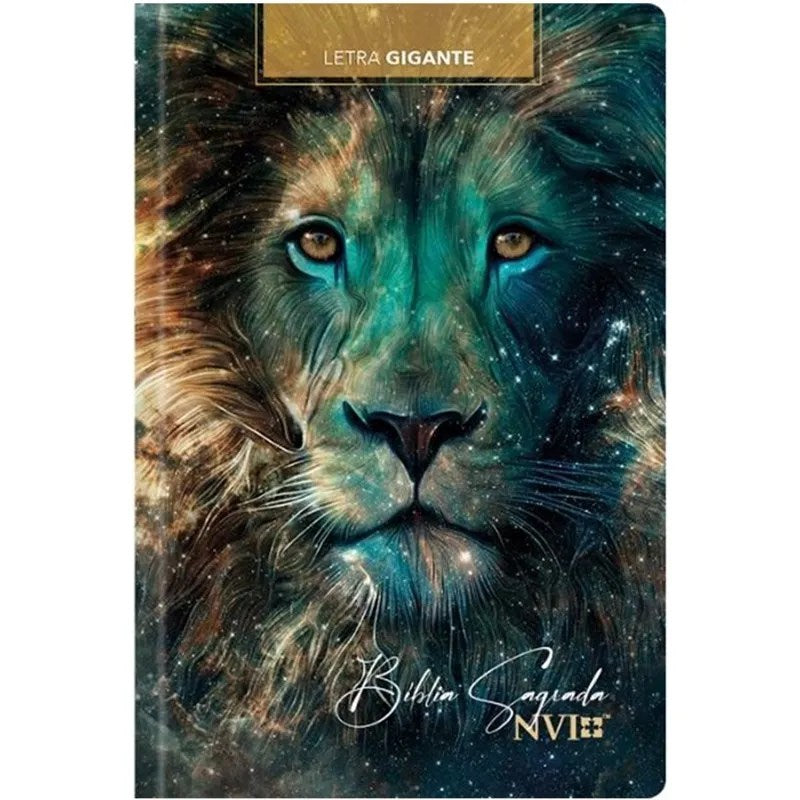 Biblia Sagrada Leao Estrelas | NVI | Letra Gigante | Capa Dura