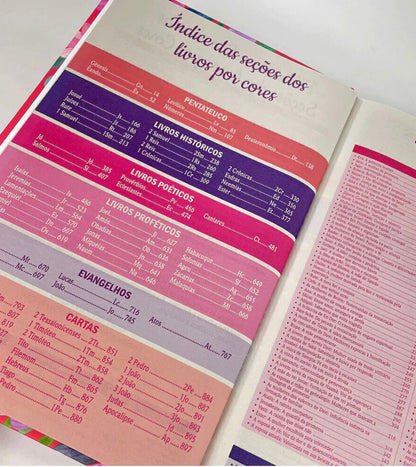 Bíblia de Estudo Para o Cotidiano da Mulher | NVA | Full Collor | Capa Dura Rosa