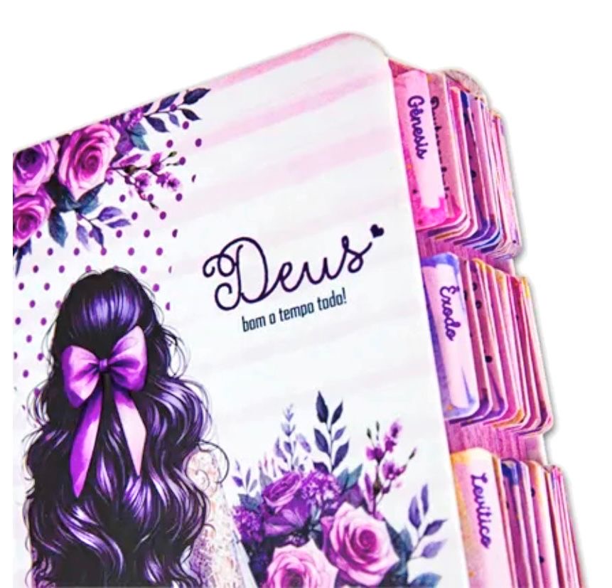 Bíblia Sagrada - Princesa do senhor Lilás - Abas