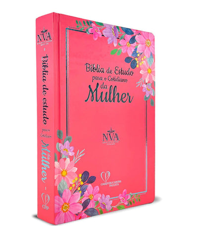 Bíblia de Estudo Para o Cotidiano da Mulher | NVA | Full Collor | Capa Dura Rosa