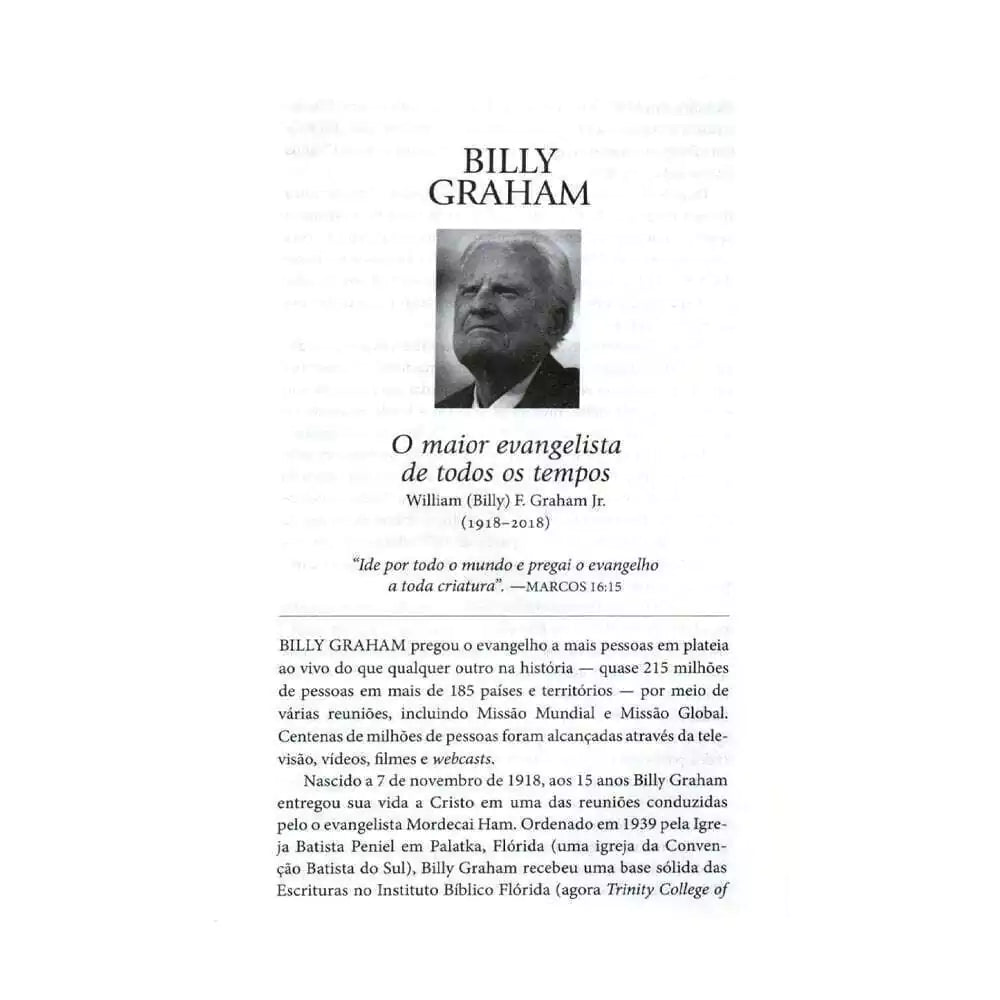 Dia a dia com Billy Graham | Devocional Luxo