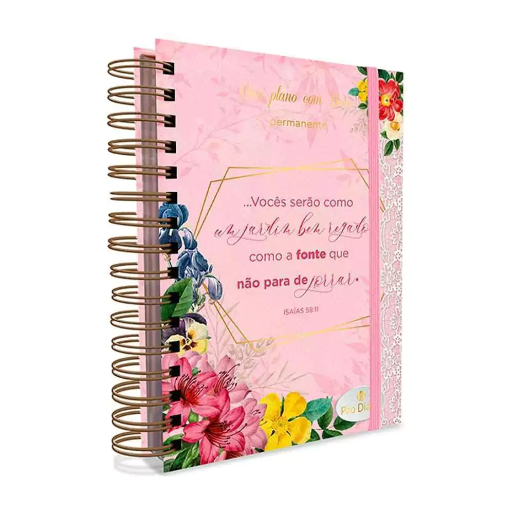 Planner Devocional Plano Com Deus Permanente - Capa Abundância