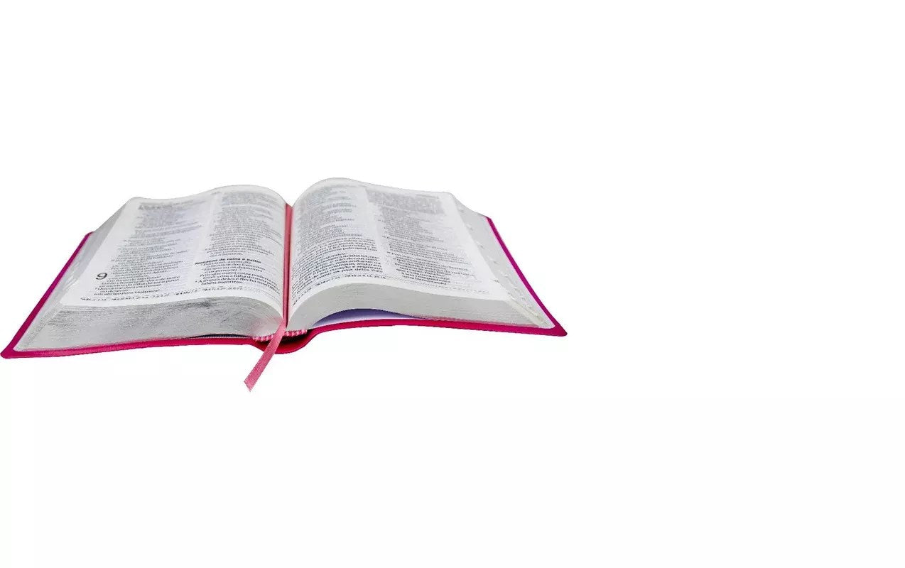 Biblia Sagrada | NAA | Letra Gigante | Capa Rosa C/ Indice