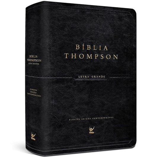 Bíblia de Estudo Thompson | AEC Letra Grande | Capa Luxo Preto