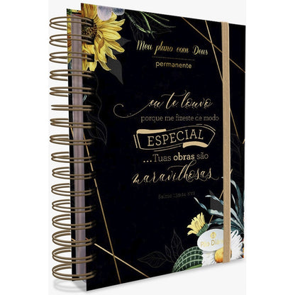 Planner Meu plano com Deus | Eu te Louvo | Capa Dura Espiral