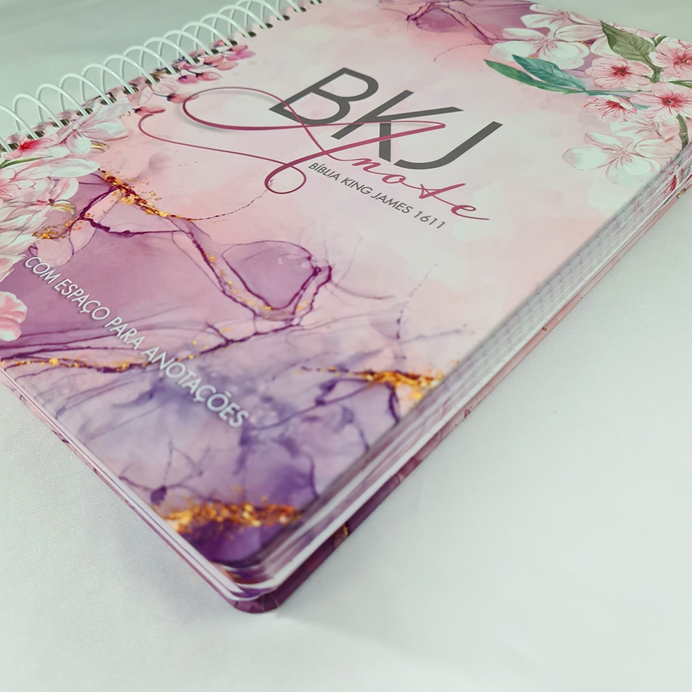 Bíblia King James 1611 Anote Purple Flower | BKJ | Letra Normal | Com Espaço Para Anotações