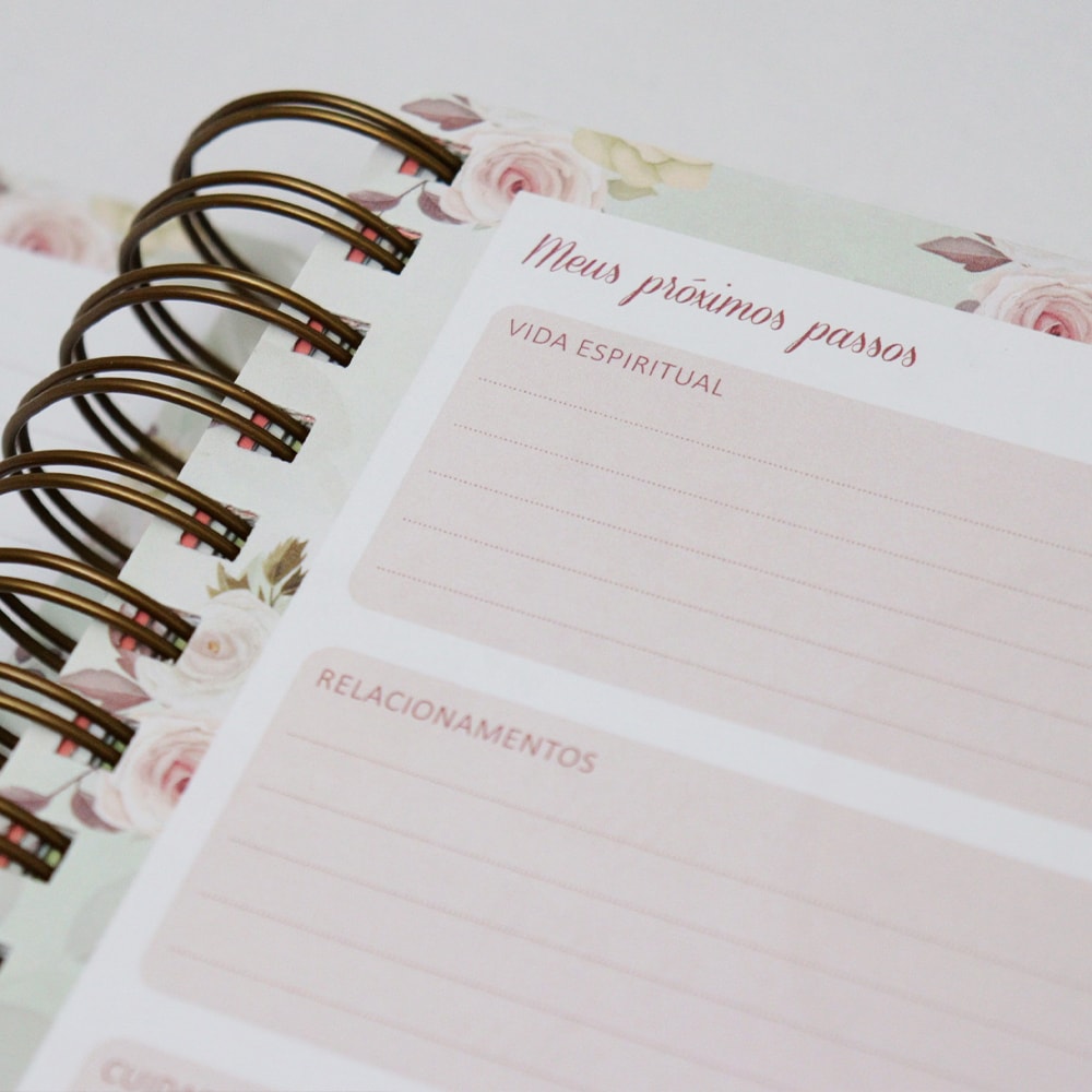 Planner Meu Plano com Deus | Coração Puro | Capa Dura Espiral