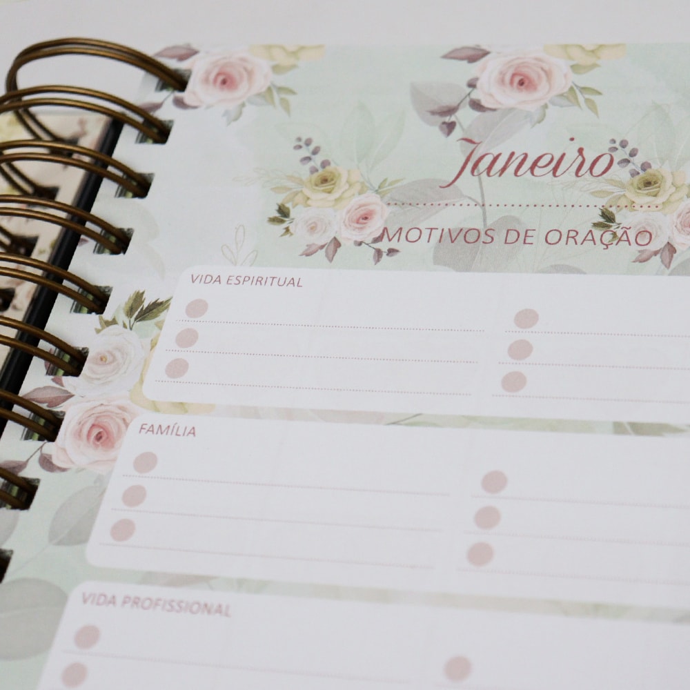 Planner Meu Plano com Deus | Coração Puro | Capa Dura Espiral