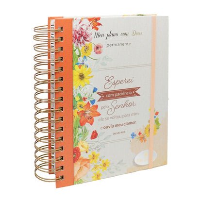 Planner Meu Plano com Deus | Esperei com Paciência | Capa Dura Espiral