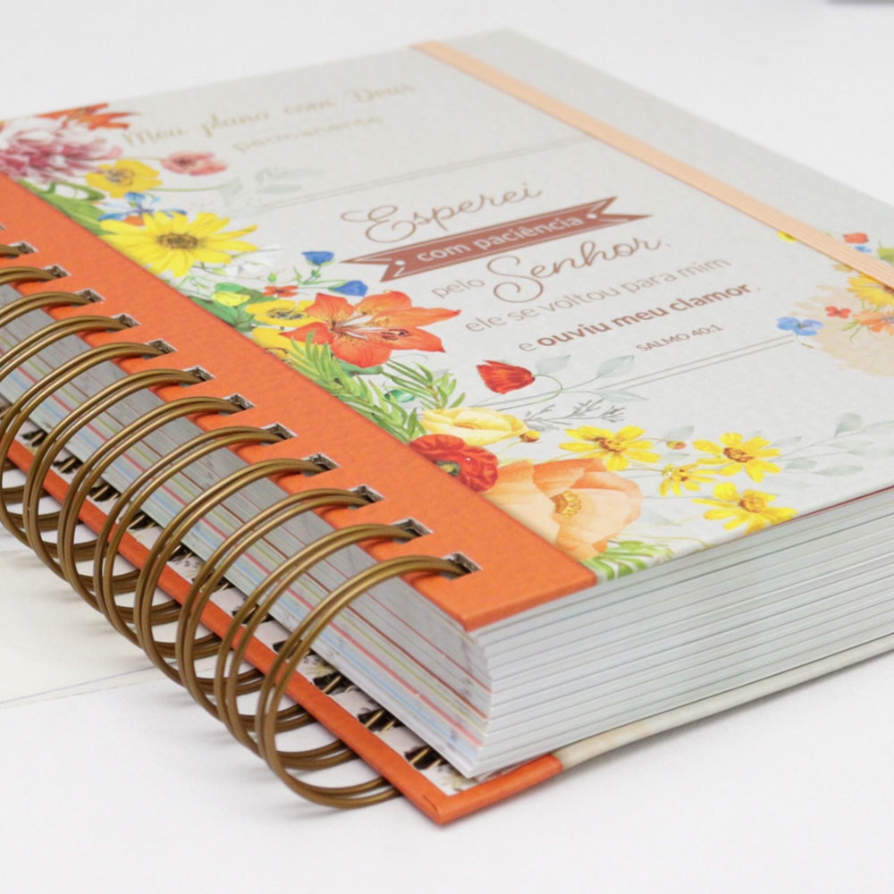 Planner Meu Plano com Deus | Esperei com Paciência | Capa Dura Espiral