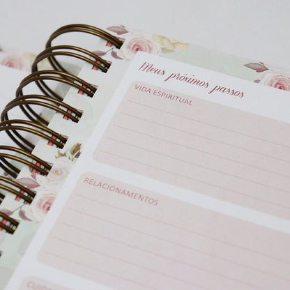 Planner Meu Plano com Deus | Esperei com Paciência | Capa Dura Espiral