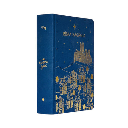 Bíblia The Purpose Book | A21 | Letra Normal | Espaço Para Anotações | Capa Tecido Azul Reino