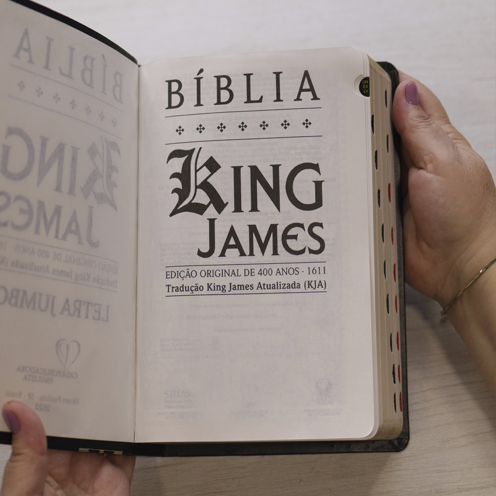 Bíblia King James Atualizada | Letra Jumbo | Capa Arabesco Preta