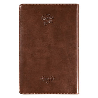 Bíblia The Purpose Book | A21 | Capa Couro Soft Marrom Cruz