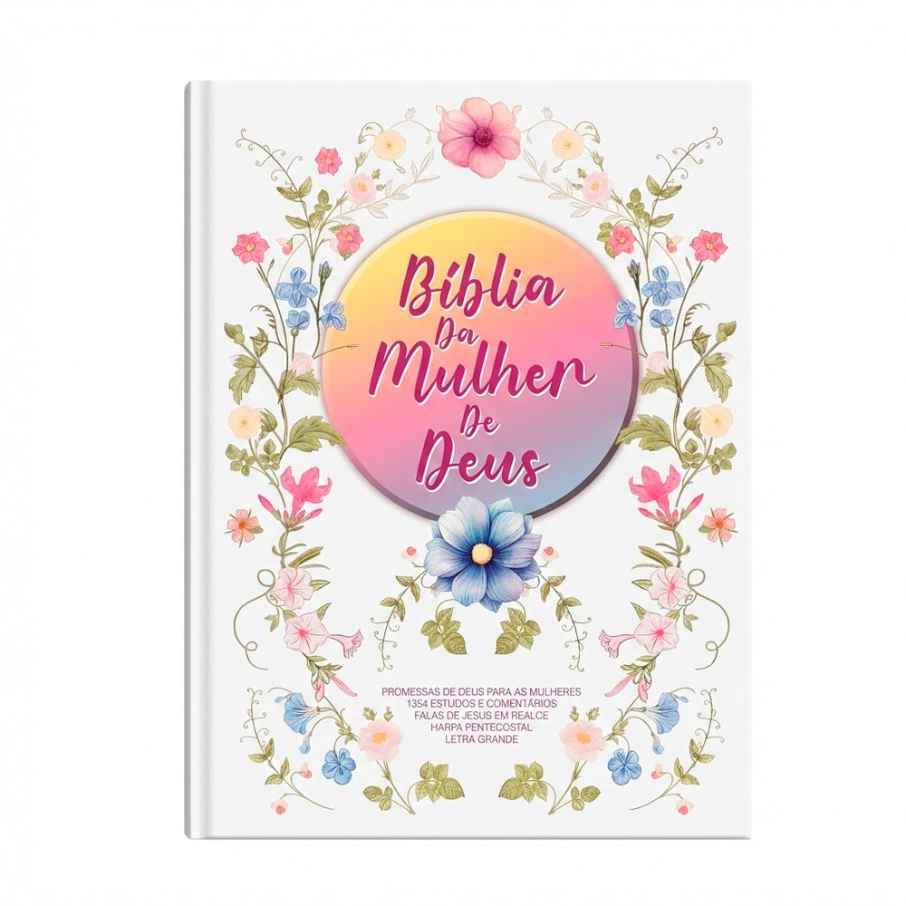 Bíblia Da Mulher De Deus | ARC | Harpa Pentecostal | Letra Grande | Capa Dura Leoa