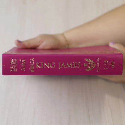 Bíblia King James Atualizada | Letra Jumbo | Capa Arabesco Pink