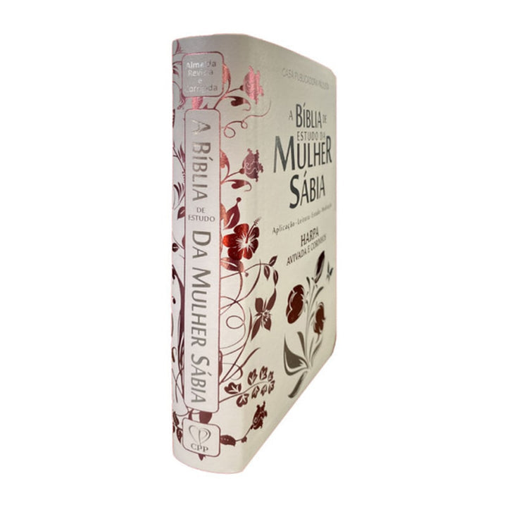 Biblia de Estudio de la Mujer Sabia | ARC | Arpa Avivada | Cubierta Lujo Magnolia Blanca (Pedido 30 a 45 días)