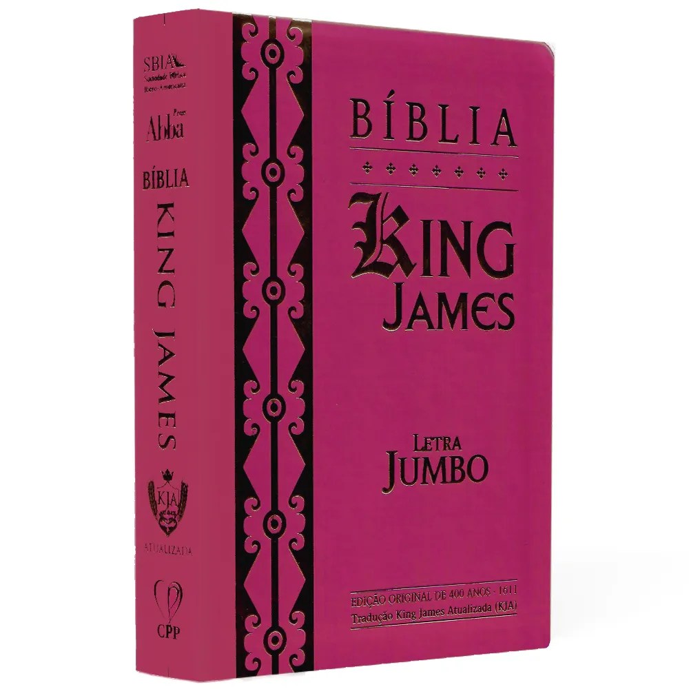 Bíblia King James Atualizada | Letra Jumbo | Capa Arabesco Pink