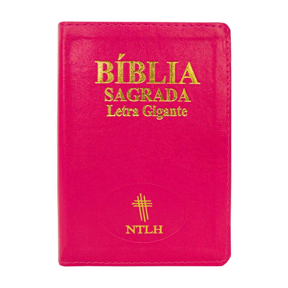 Bíblia Sagrada Letra Gigante NTLH Pink Com Índice