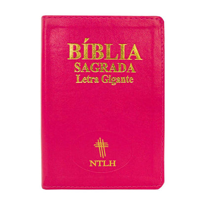 Bíblia Sagrada Letra Gigante NTLH Pink Com Índice