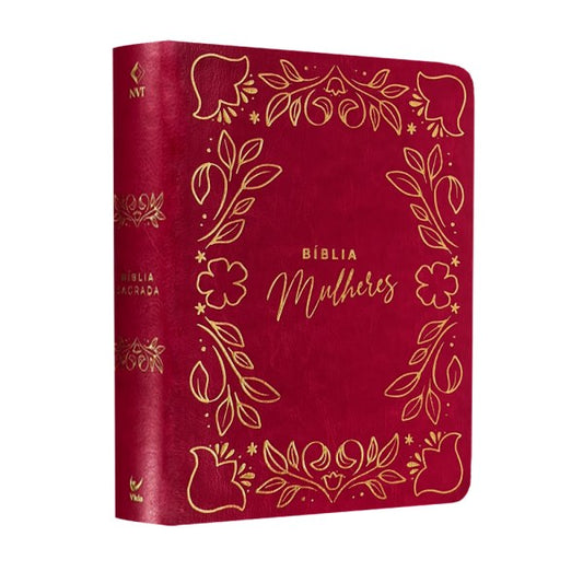 Biblia Mujeres Marco y Floral | Viviane Martinello | NVT | Espacio Para Anotaciones | Tapa Lujo Rosa