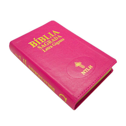 Bíblia Sagrada Letra Gigante NTLH Pink Com Índice