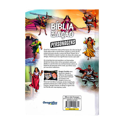 Livro Infantil Bíblia Em Ação Personagens