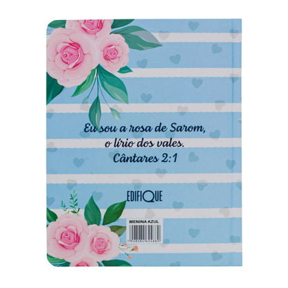 Bíblia Sagrada NVA - Letra Grande - Textos Coloridos - Capa Dura Menina Azul