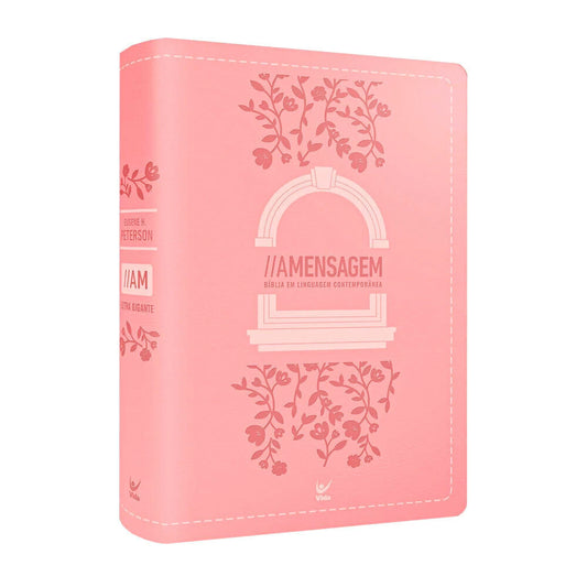 Bíblia Sagrada A Mensagem - Letra Gigante - Capa Luxo Rosa