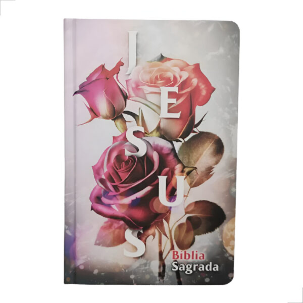Bíblia Sagrada | ARC Slim | Capa Dura Rosas | Harpa e Corinhos