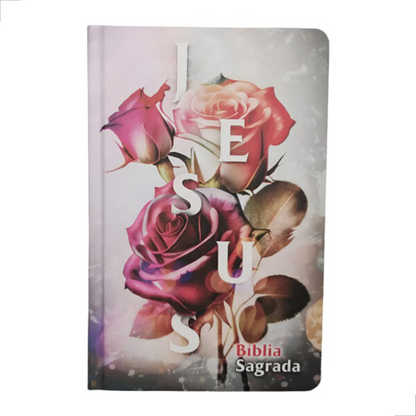 Bíblia Sagrada | ARC Slim | Capa Dura Rosas | Harpa e Corinhos