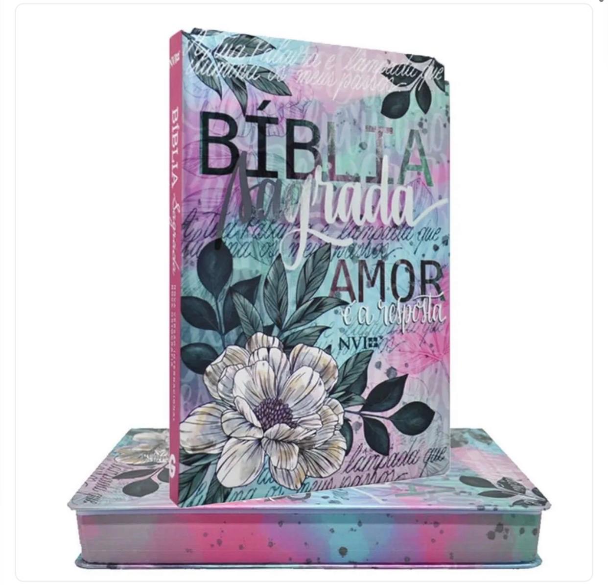 Bíblia Sagrada Nvi | Capa Dura | Flor Artística